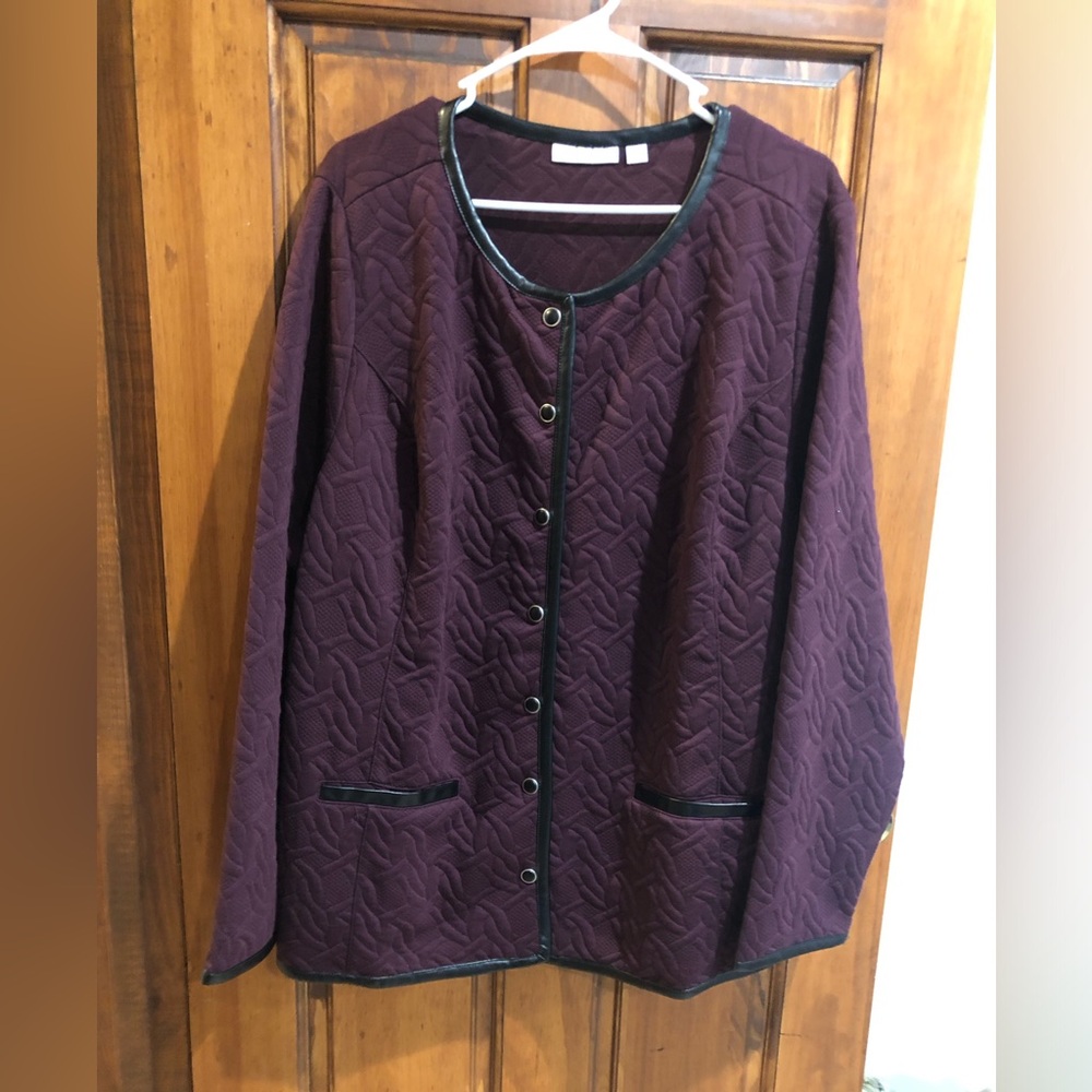 IsaacMizrahiLive burgundy with black trim